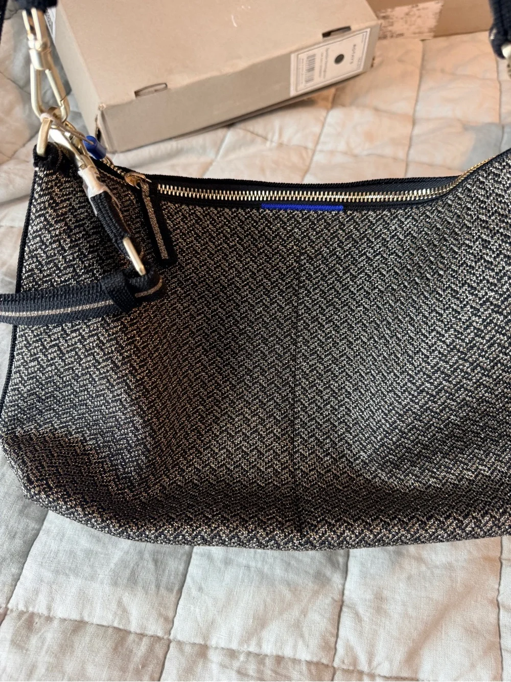 Rothy’s Daily Crossbody Sparkle Herringbone - Picture 2 of 9